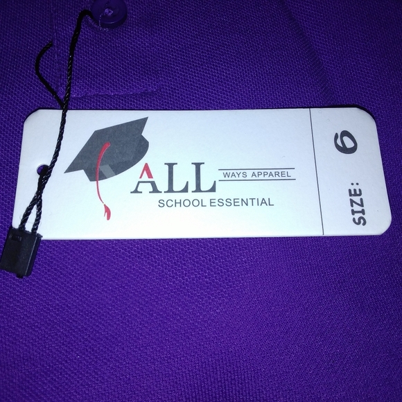 All Ways Apparel Polo Shirt School Essential Purple - Picture 6 of 8